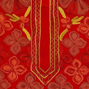 Cotton kurta in maroon  with hand embroidered Kashmiri aari work