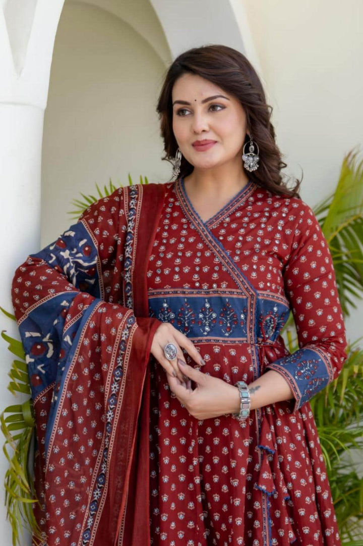 3pc ethnic kurta set  in angrakh design