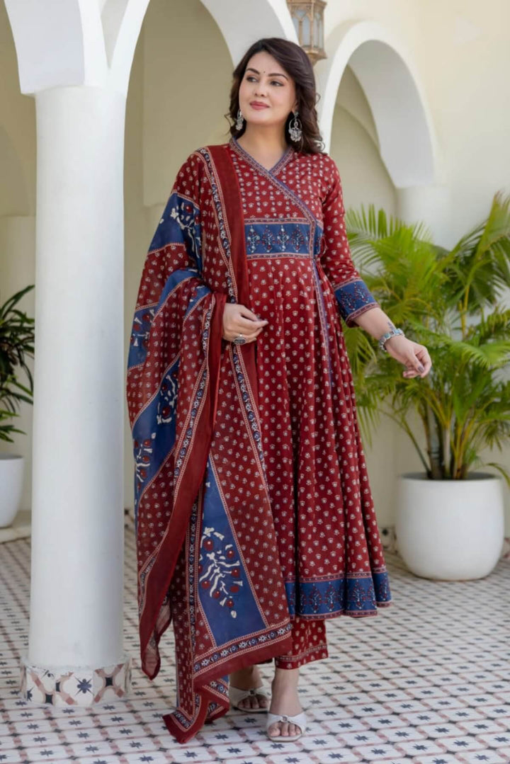 3pc ethnic kurta set  in angrakh design