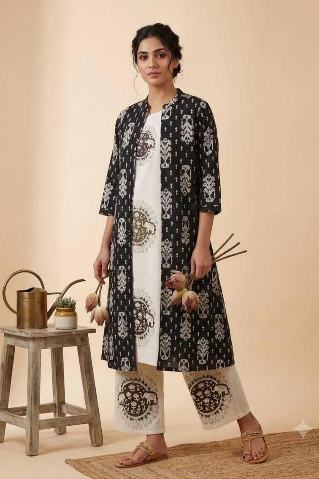 sleeveless palazzo sets with shrug