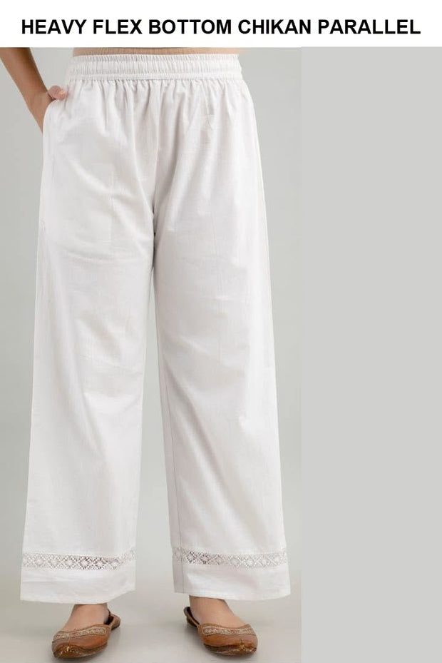 Bottom chikankari parallel pant