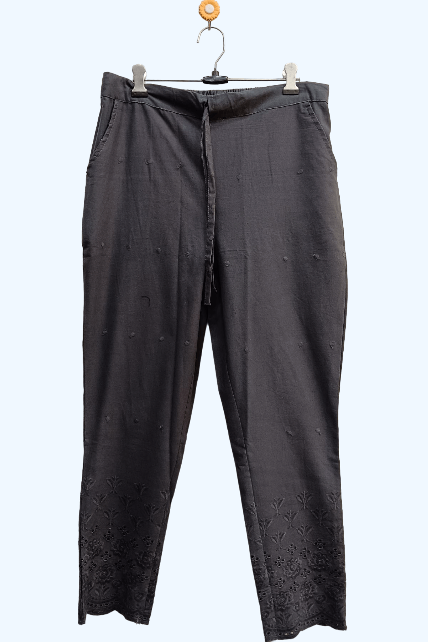 Cotton full chikan pants