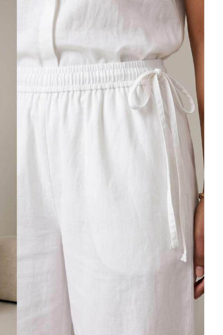 Cotton palazzo pants with crochet lace work