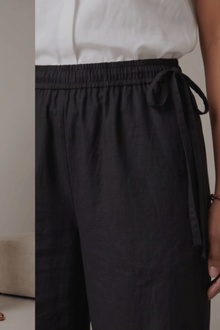 Cotton palazzo pants with crochet lace work