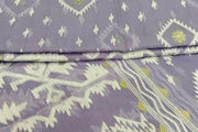 Jamdani silk cotton salwar suit material in 2 piece in lavender