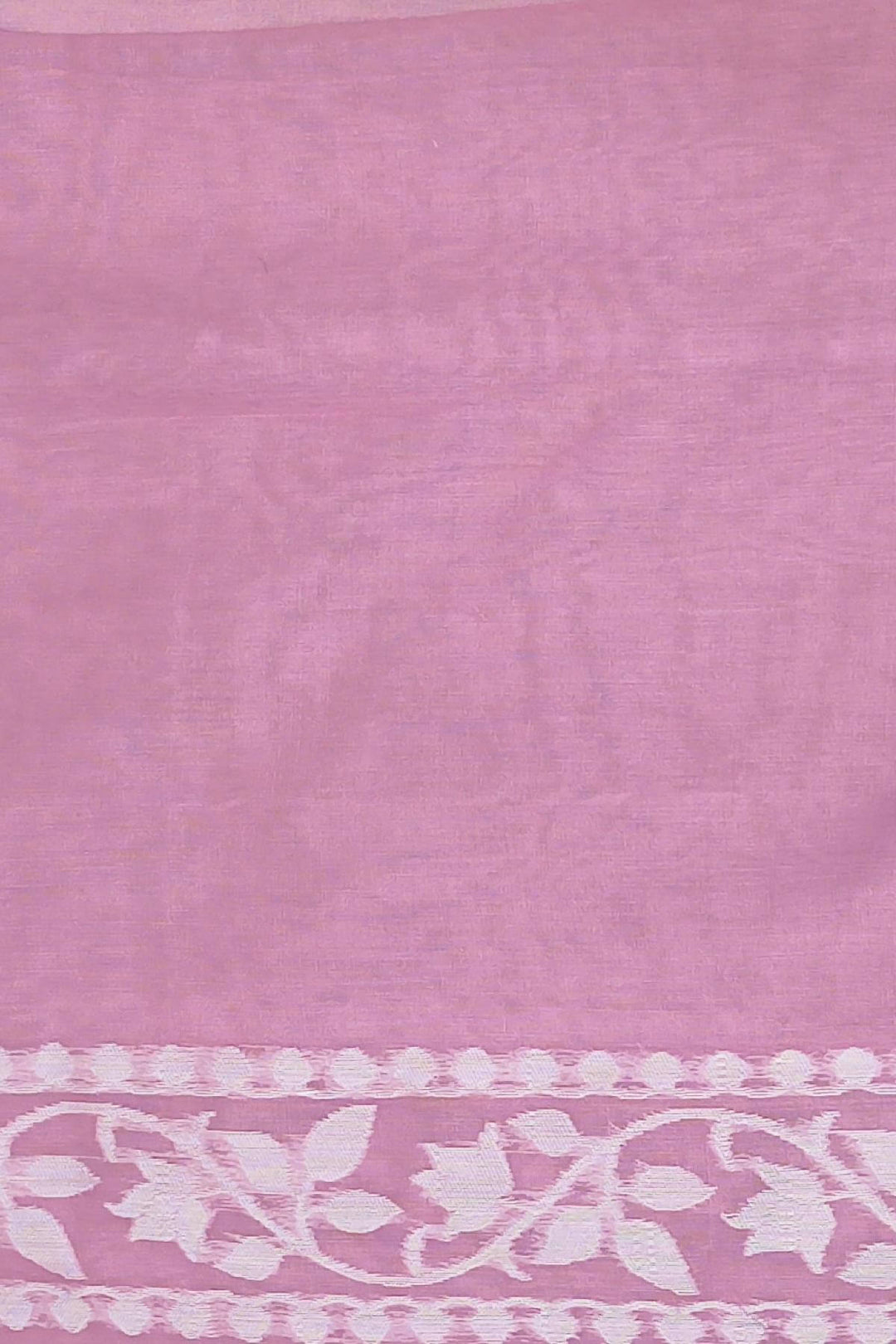 Handloom silk cotton saree in baby pink in floral jamdani weave