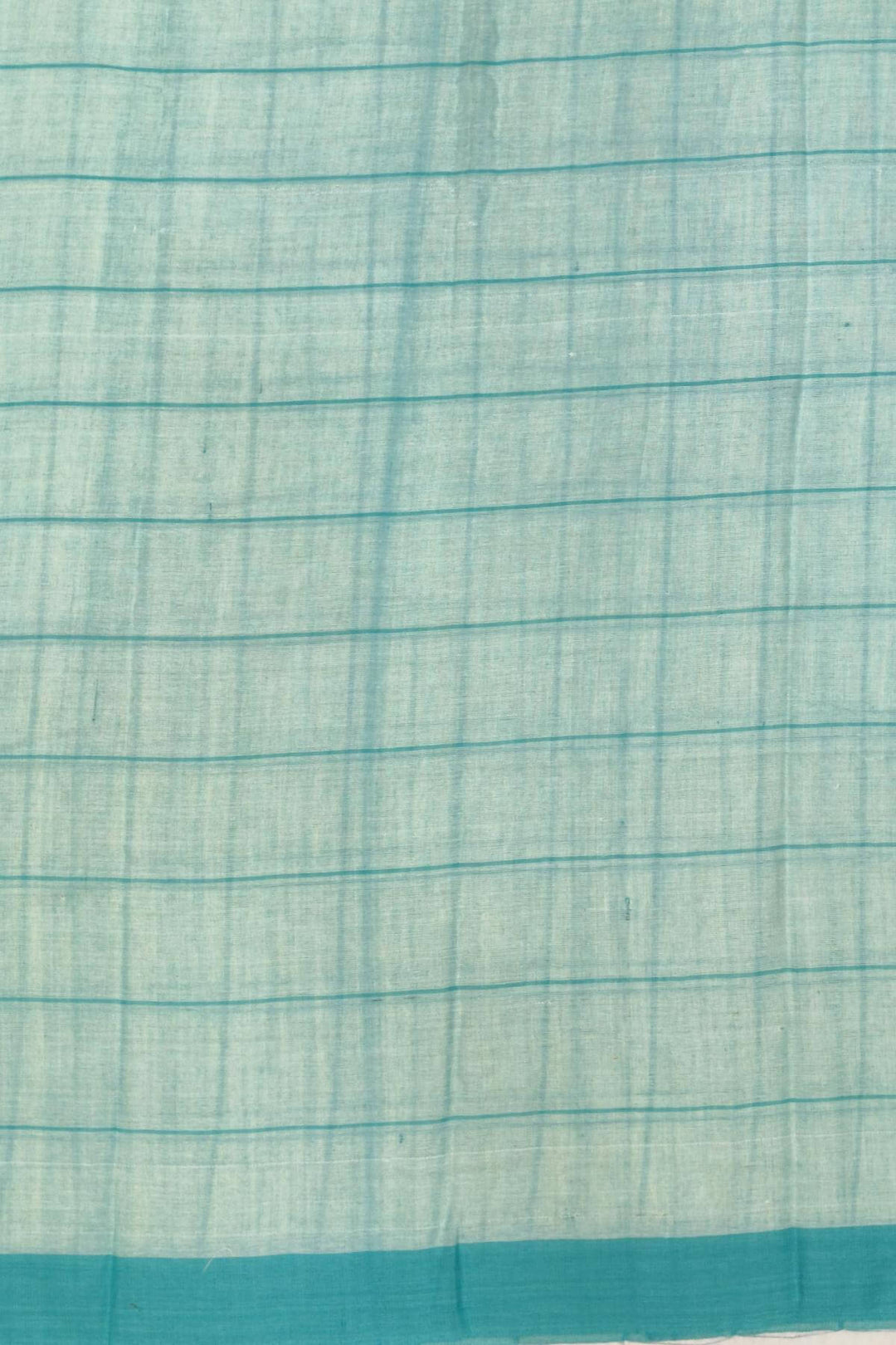 Soft cotton saree in off white in checks