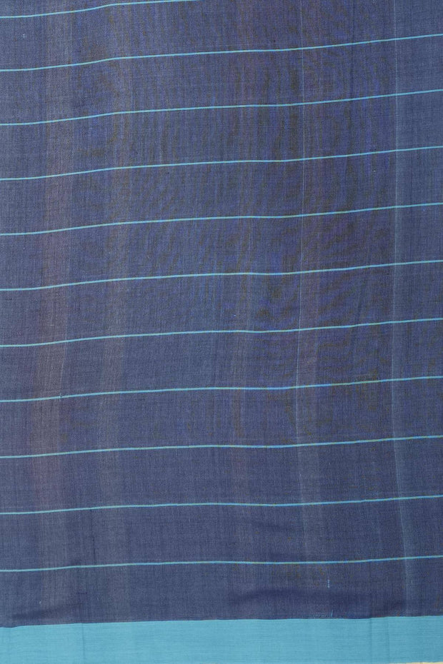 Soft cotton saree in purple in checks
