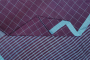 Soft cotton saree in purple in checks