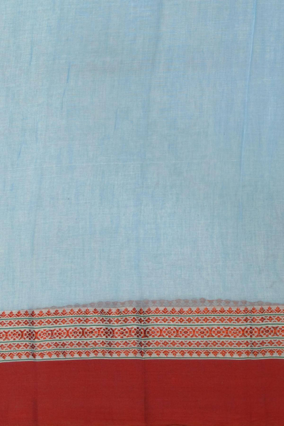 Soft cotton saree in pink with Dhonekali thread work pallu & border