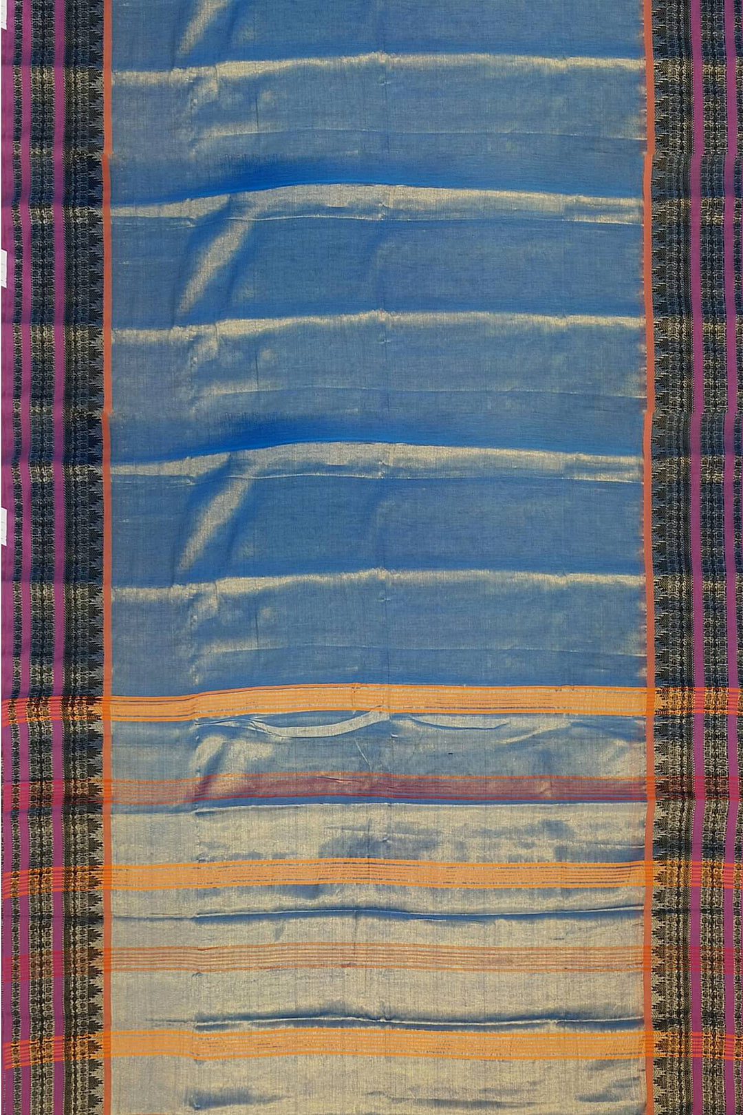 Soft tissue cotton saree in sky blue