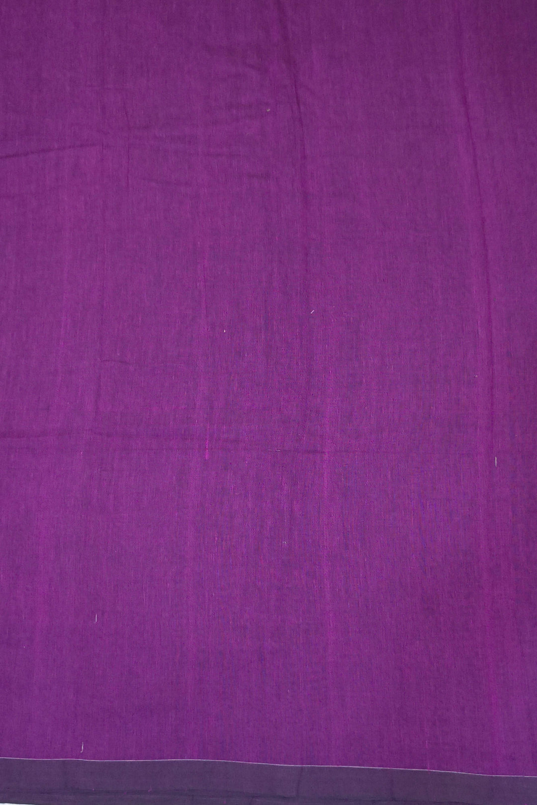 Handwoven Bengal mul cotton saree in  purple with jamdani weave