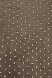 Dola silk saree in village theme in oak brown