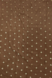 Dola silk saree in pichwai design in sepia