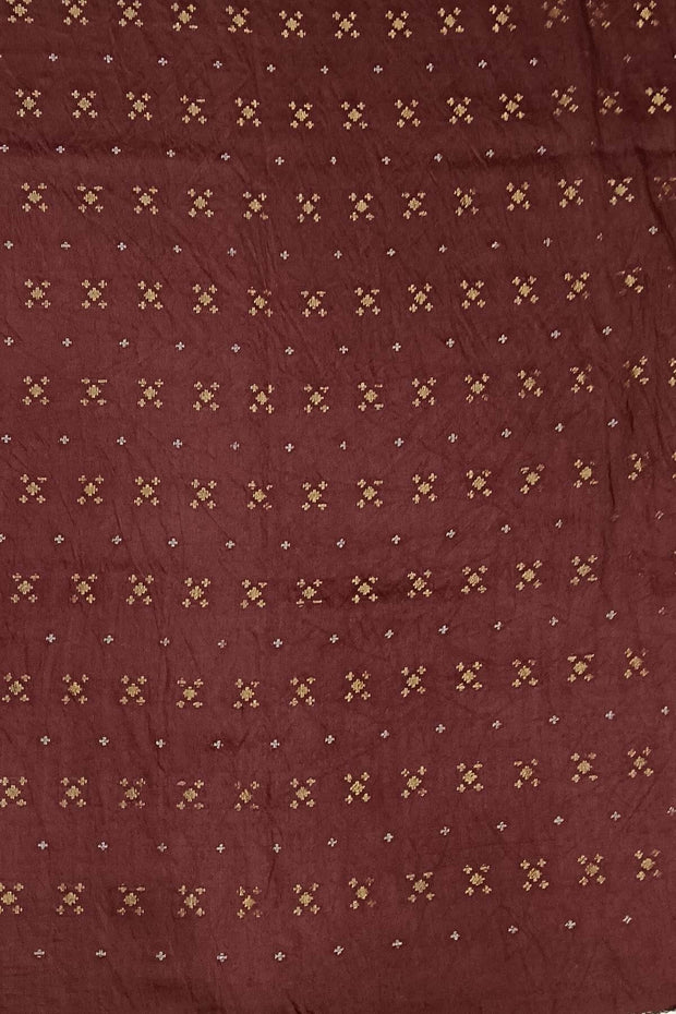 Dola silk saree with floral vines & peacocks in green