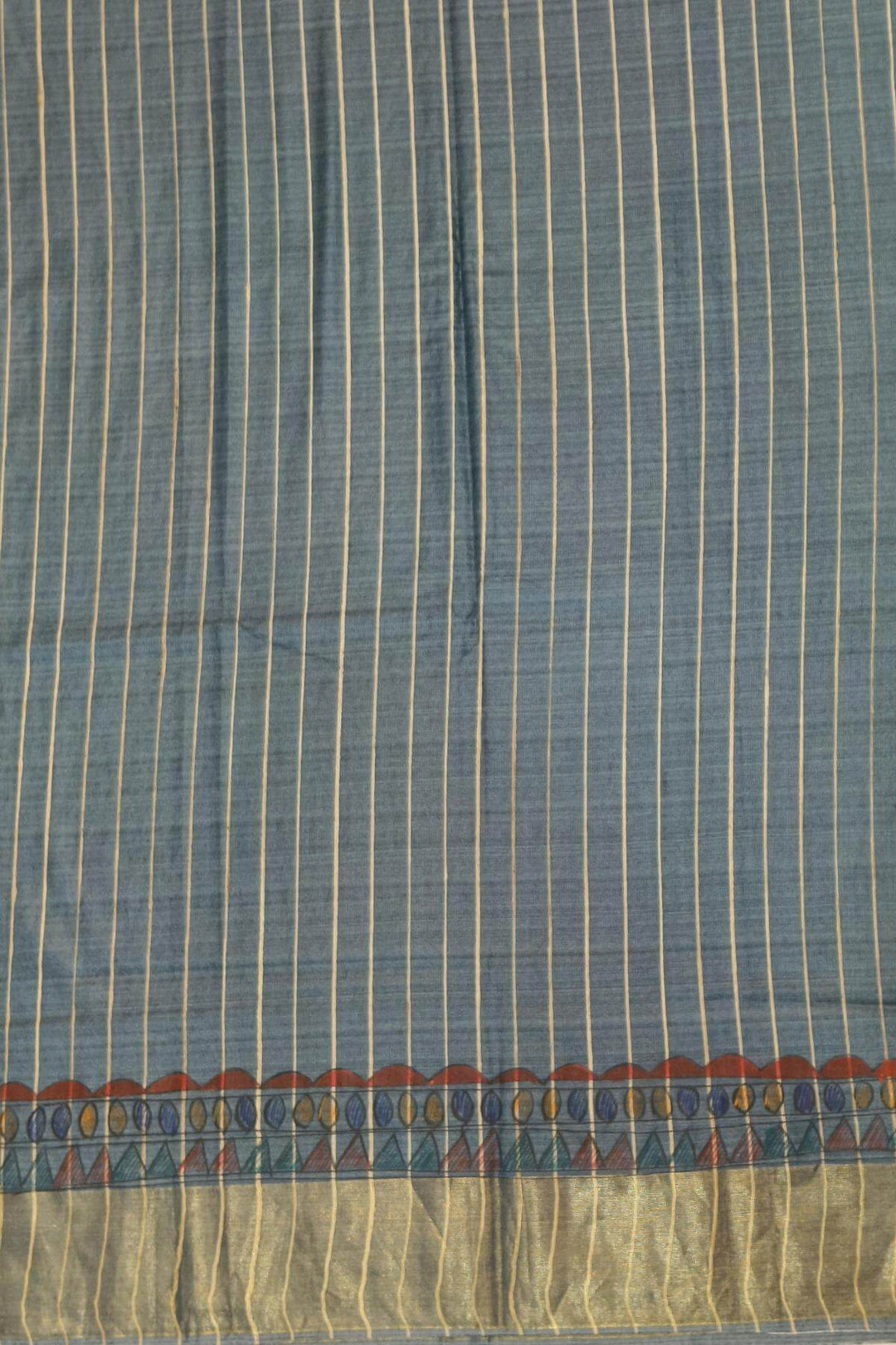 Eri silk saree in elephant grey