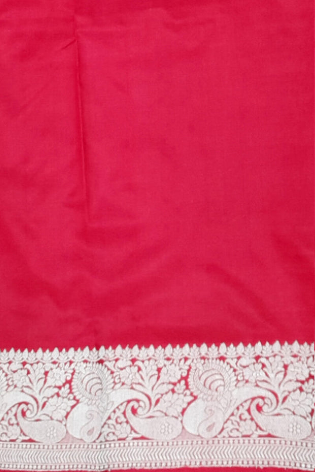 Handloom Banarasi katan pure silk saree in mustard colour with floral motifs