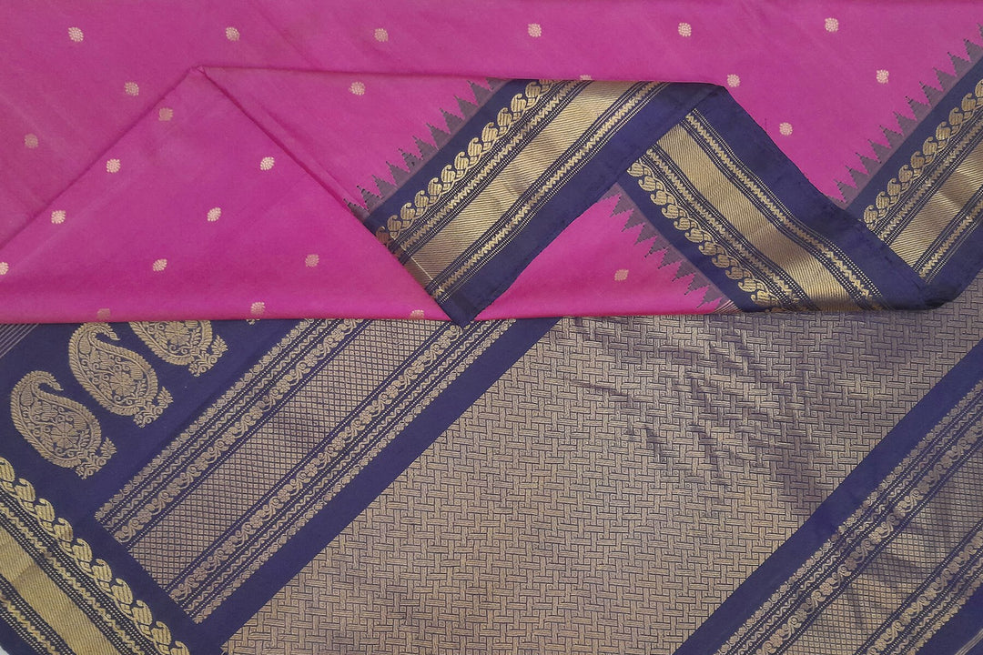 Gadwal pure silk saree in pink