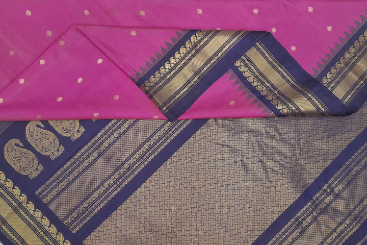 Gadwal pure silk saree in pink