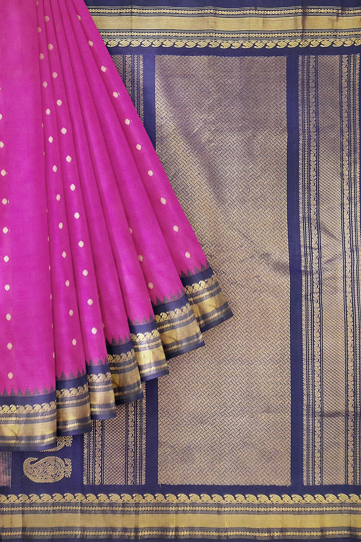 Gadwal pure silk saree in pink