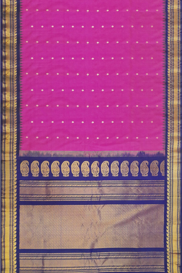 Gadwal pure silk saree in pink