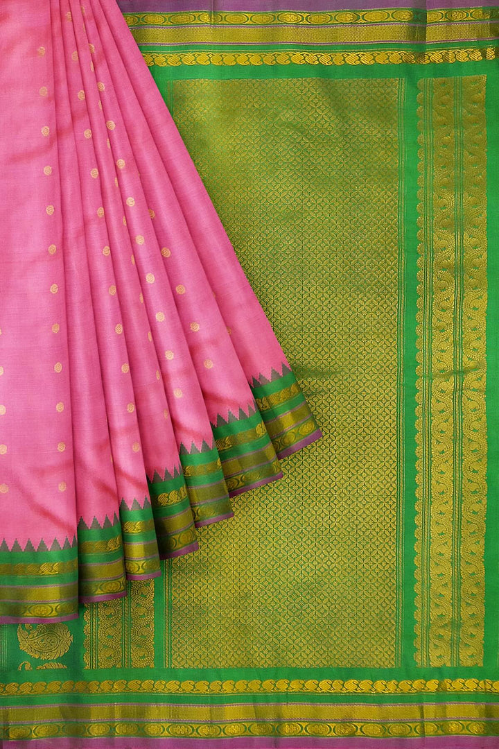 Gadwal pure silk saree in pink