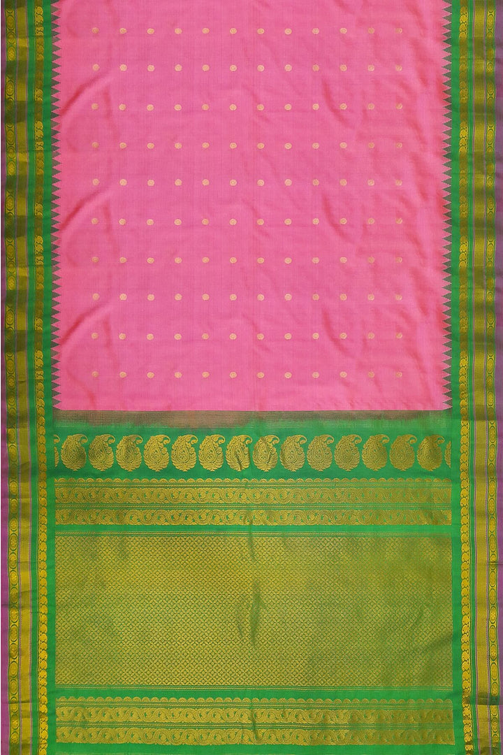 Gadwal pure silk saree in pink