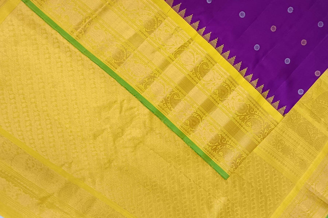 Gadwal pure silk saree in purple