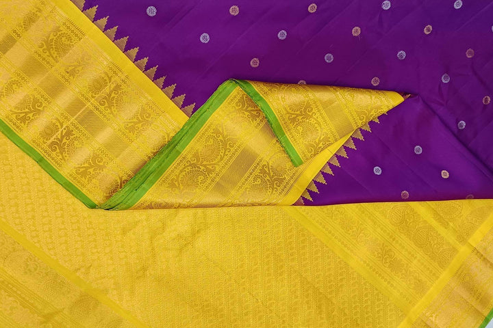 Gadwal pure silk saree in purple