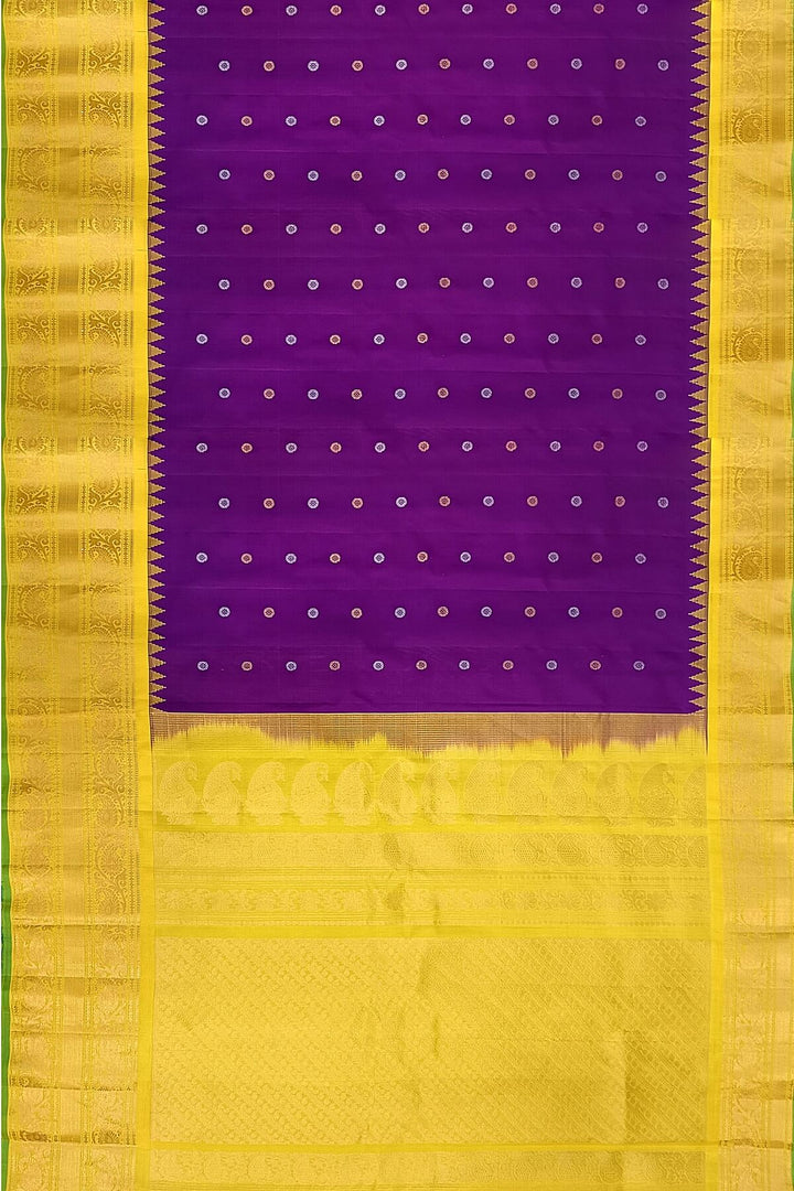 Gadwal pure silk saree in purple