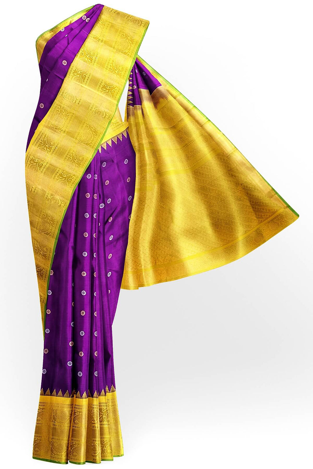 Gadwal pure silk saree in purple