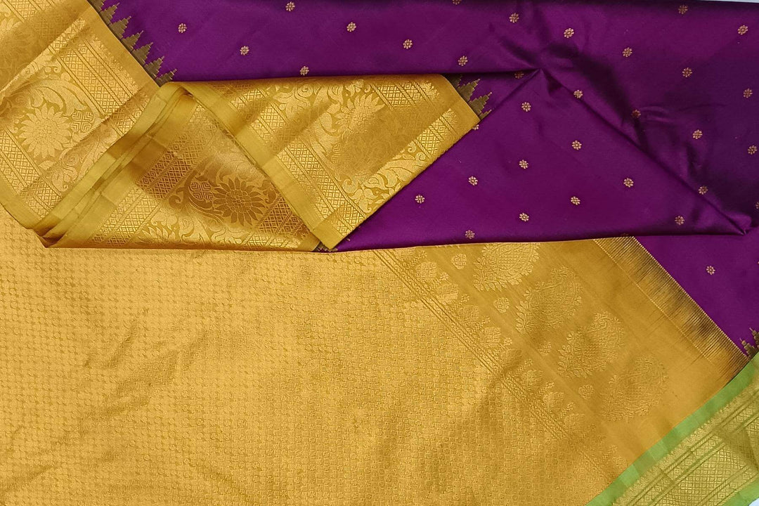 Gadwal pure silk saree in purple