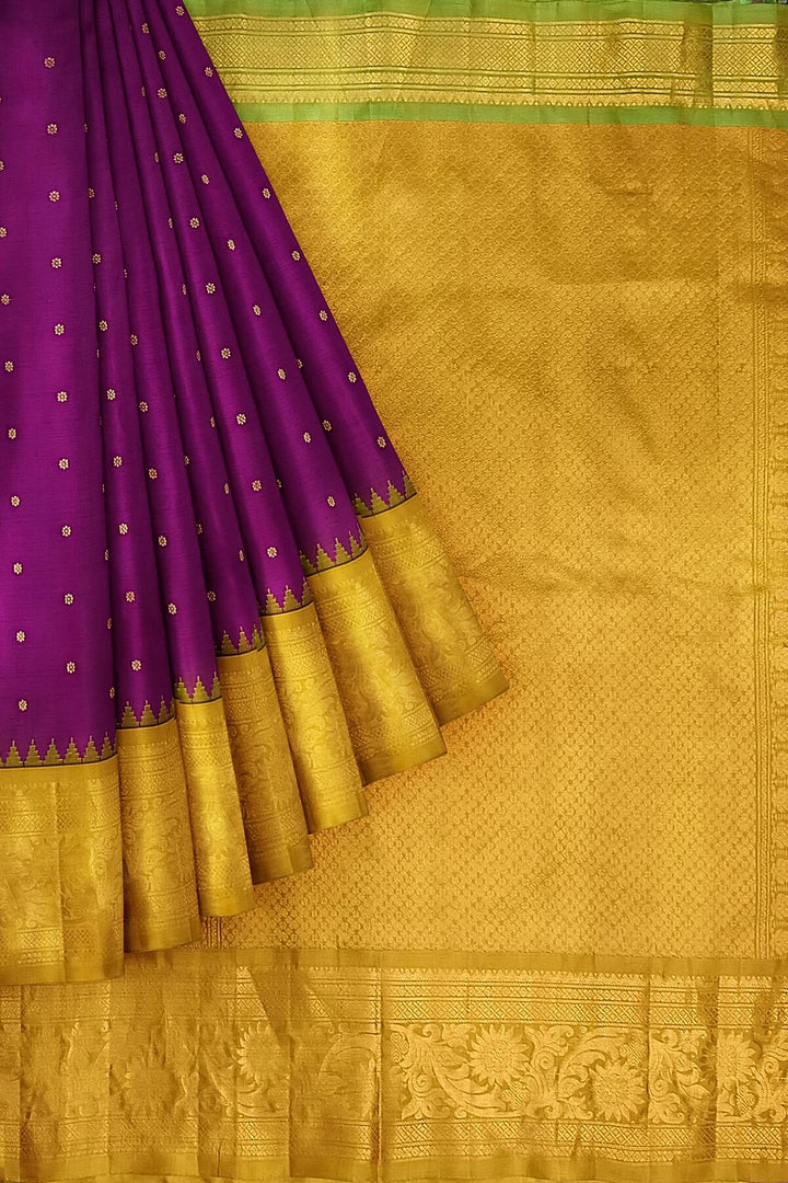 Gadwal pure silk saree in purple