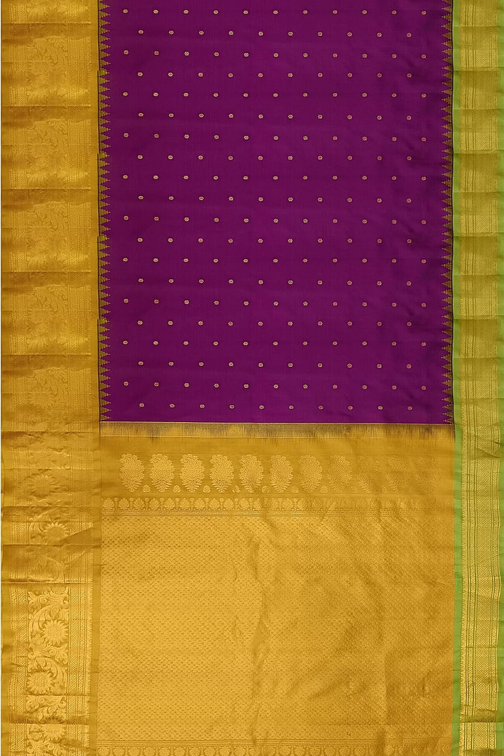 Gadwal pure silk saree in purple