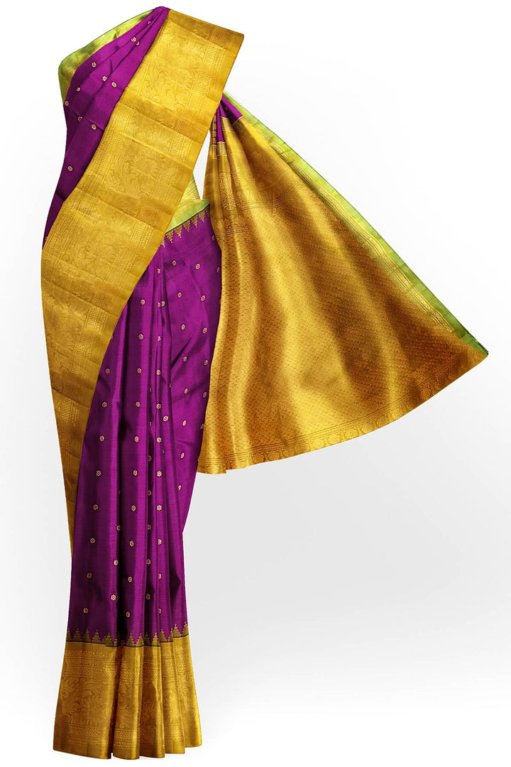 Gadwal pure silk saree in purple