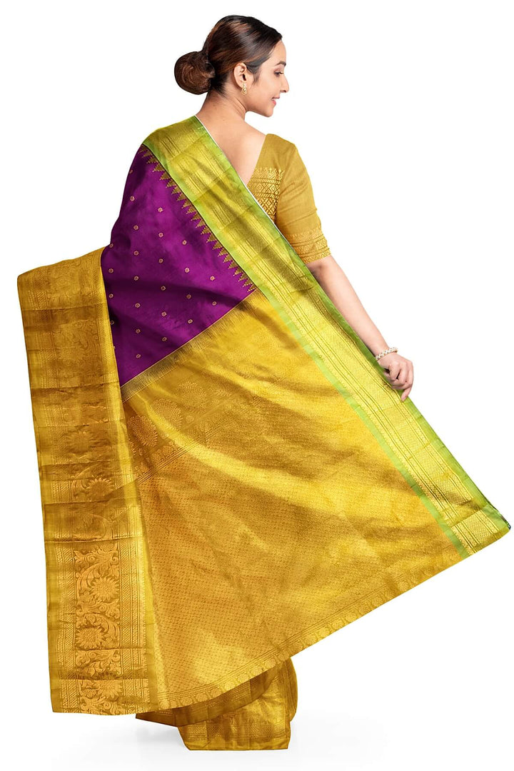 Gadwal pure silk saree in purple