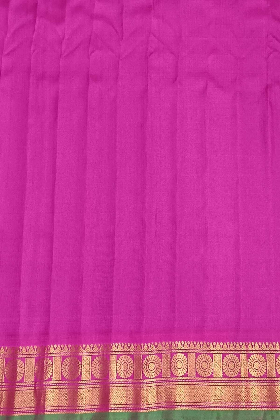 Handwoven Gadwal pure silk saree in royal blue with gold & silver buttis