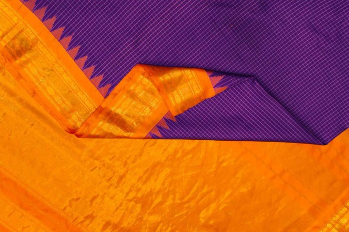 Gadwal pure silk saree in purple