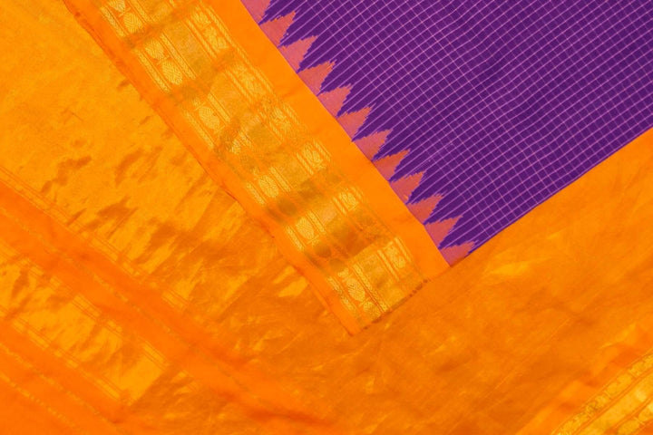 Gadwal pure silk saree in purple