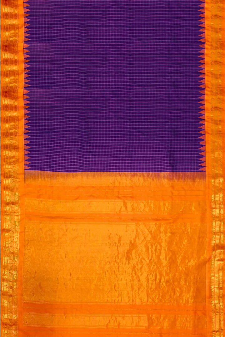 Gadwal pure silk saree in purple