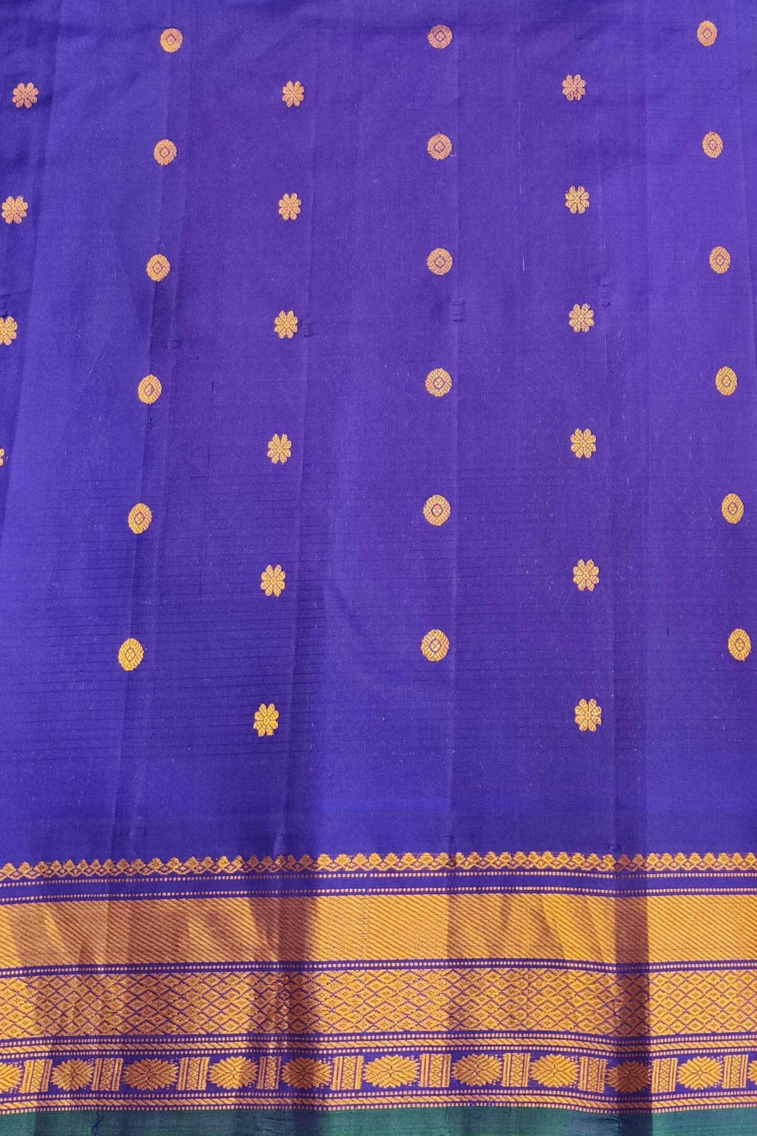 Gadwal pure silk saree in peach in checks