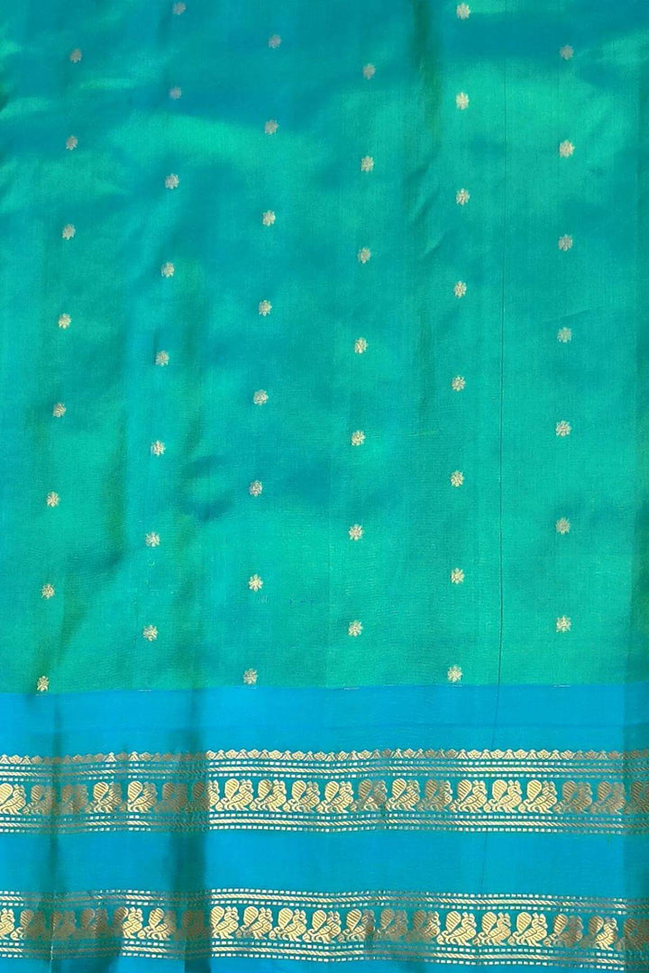 Gadwal pure silk saree in magenta  with meena buttis