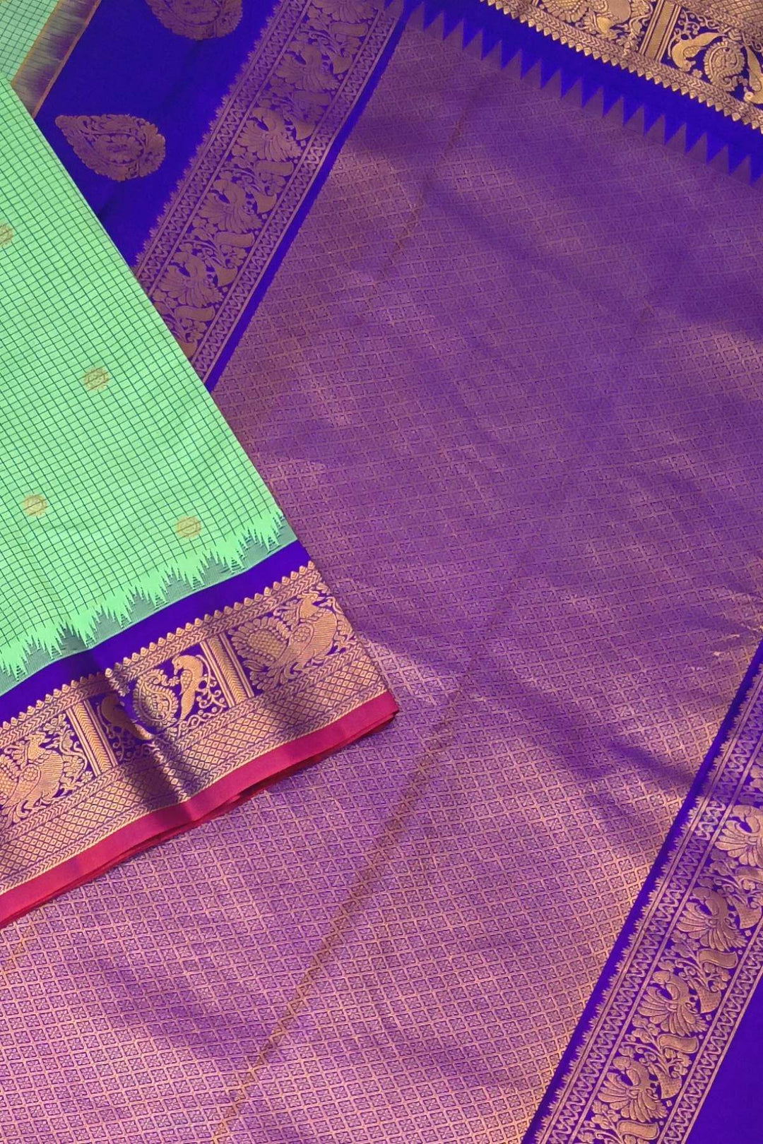 Gadwal pure silk saree in rexona green