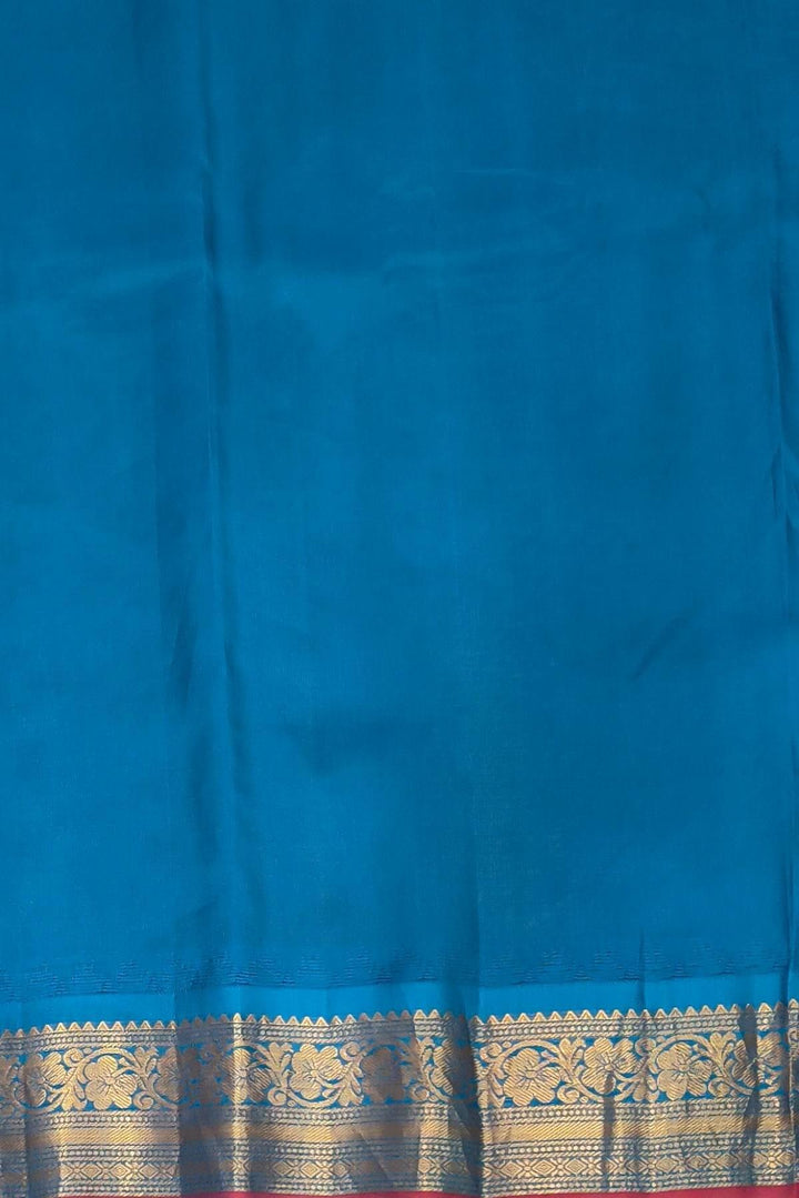 Gadwal pure silk saree in mango yellow