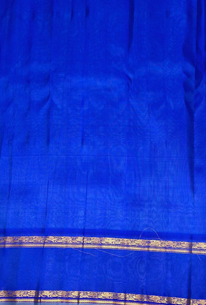 Gadwal pure silk saree in blue in stripes