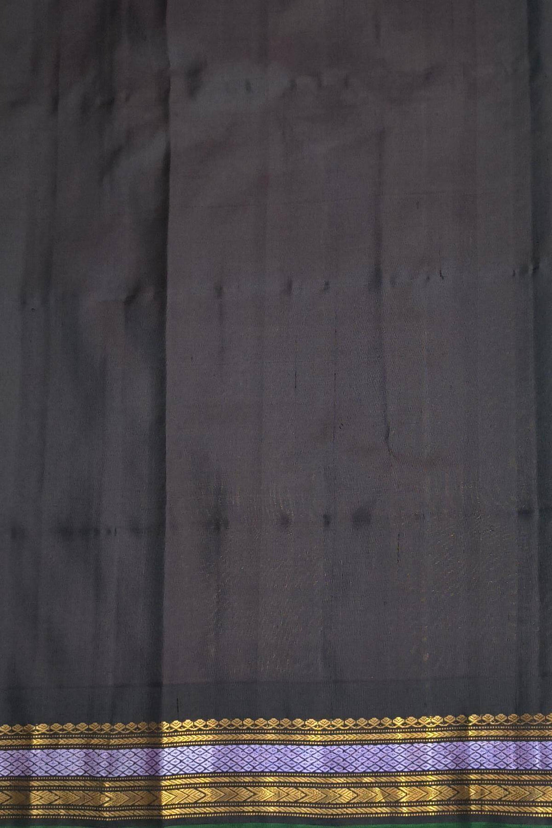 Gadwal pure silk saree in teal  in zari stripes