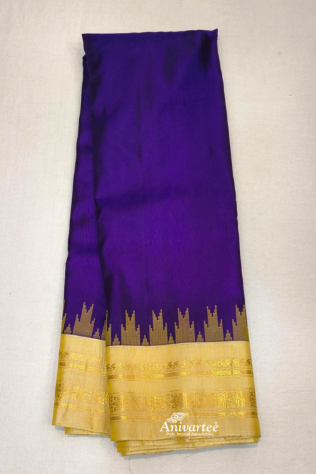Gadwal pure silk saree in purple