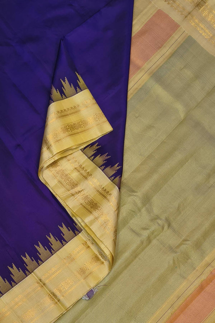 Gadwal pure silk saree in purple