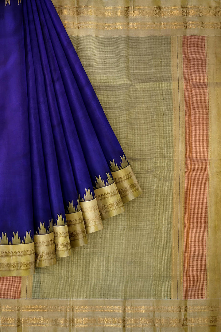 Gadwal pure silk saree in purple
