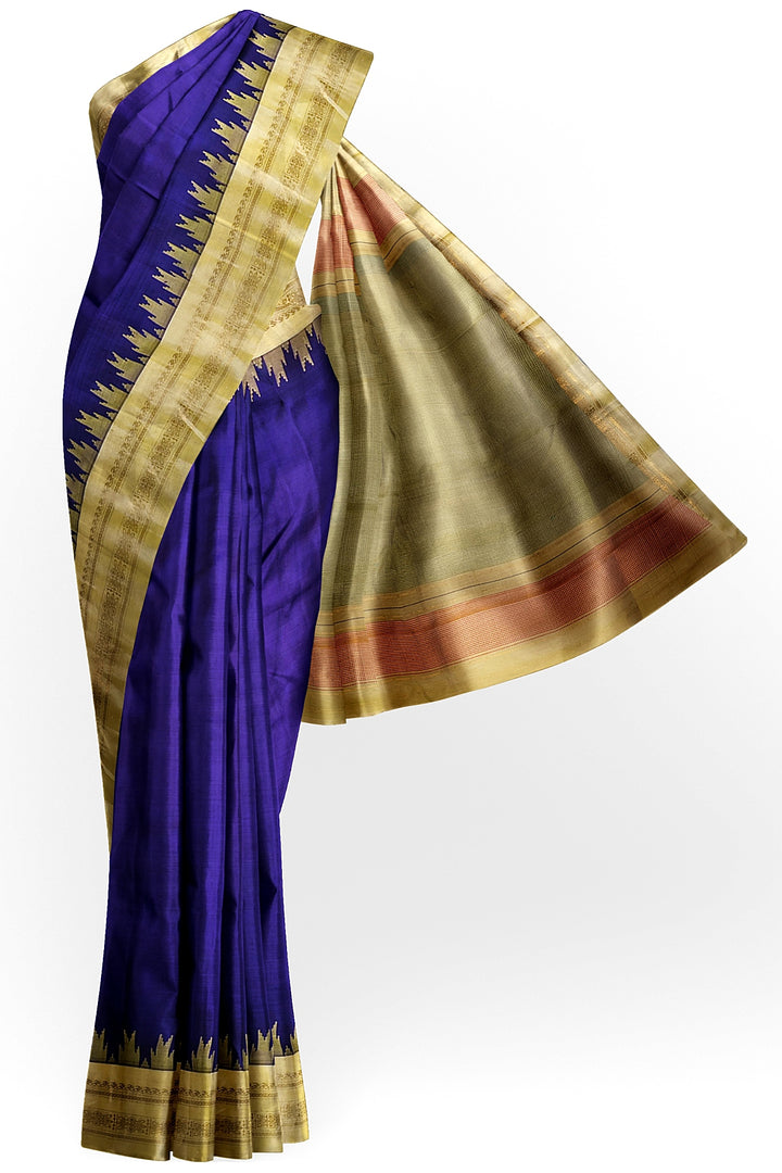 Gadwal pure silk saree in purple